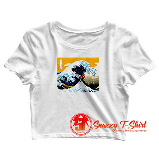 Great Wave Off Kanagawa Parody Crop Top Shirt