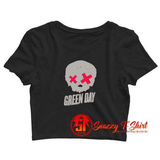 Green Day Skull Crop Top Shirt