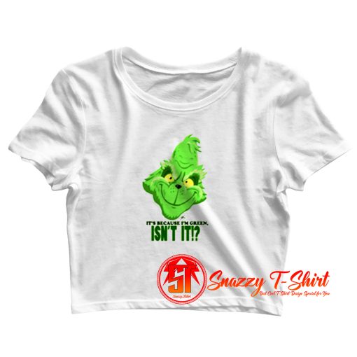 Green Grinch Crop Top Shirt