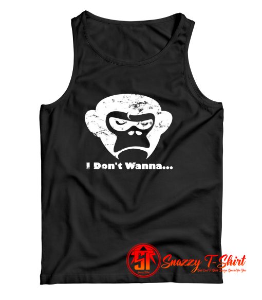 Grumpy Monkey Face Tank Top