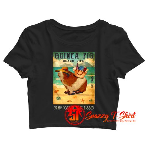 Guinea Pig Beach Life Crop Top Shirt