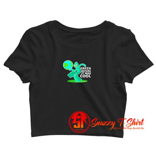 Gumby Green Before It Was Cool Earth Planet Crop Top Shirt