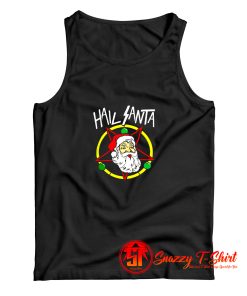 Hail Metal Santa Rock Pentagram Devil Funny Tank Top