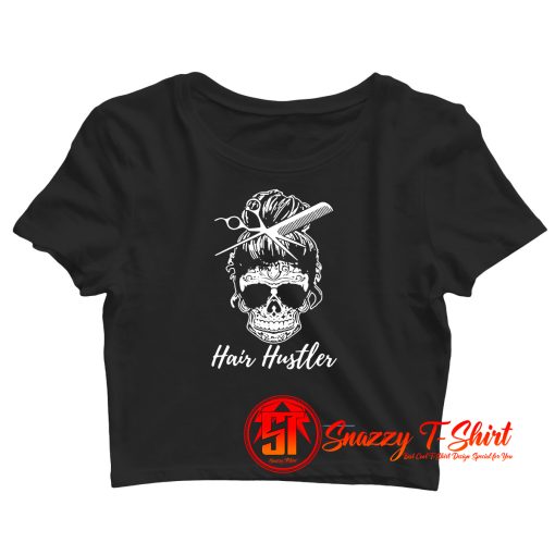 Hair Hustler Skull Crop Top Shirt