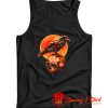 Halloween Cool Raven Crow Skull And Moon Tank Top