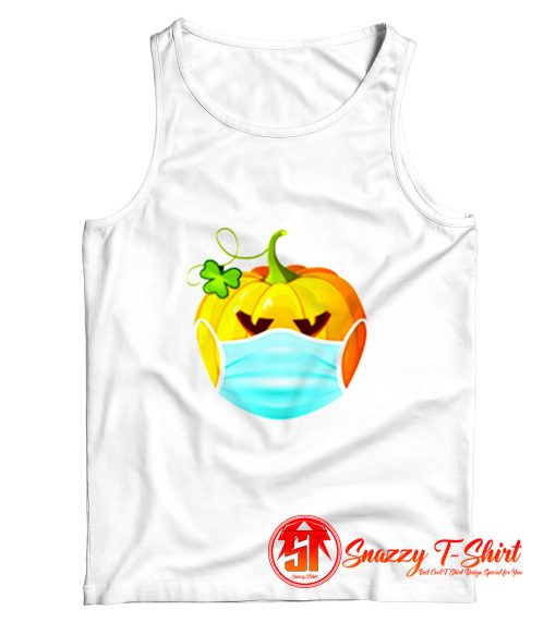 Halloween Pumpkin in a Face Mask Tank Top