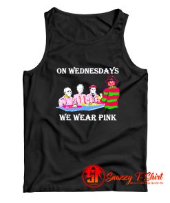 Halloween horror characters on Wednesdays we wear pink Tank Top