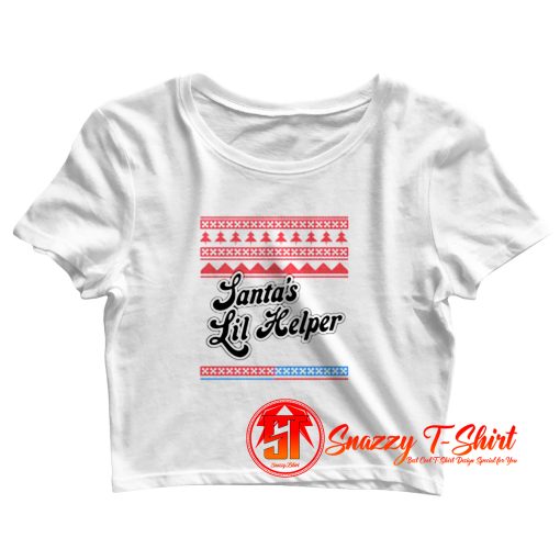 Harley Quinn Santa Lil Helper Crop Top Shirt