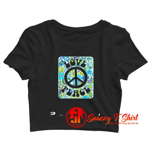 Hippie Love Peace Crop Top Shirt