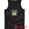 Hippie Van Christmas Funny Lady Pug Santa Hat Tank Top