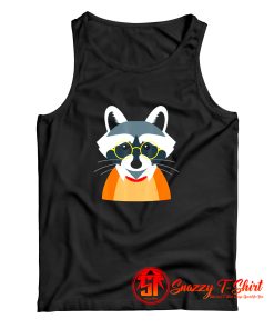 Hipster Raccoon Tank Top