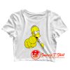 Homer Simpson Crop Top Shirt