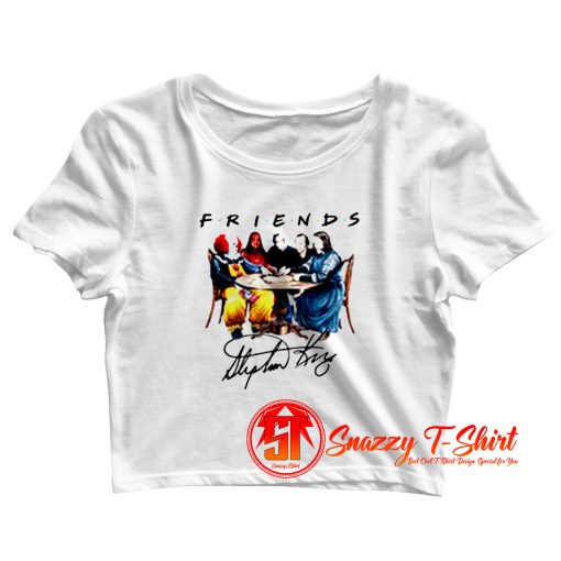 Horror F.R.I.E.N.D.S Stephen King Signature Crop Top Shirt