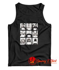 Horror Movies Killers Mugshot Year Of Appearance Tank Top