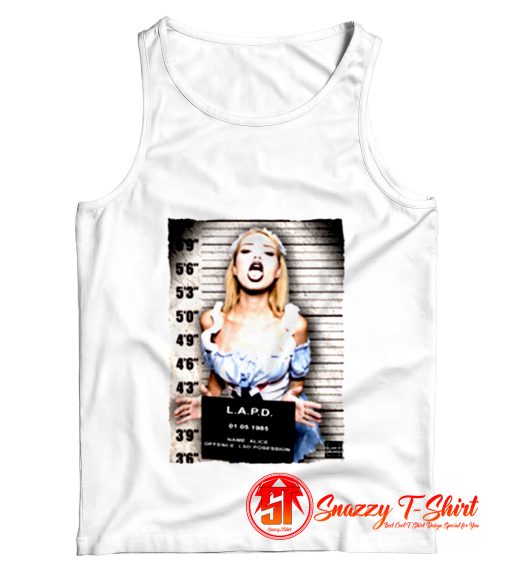 Hot Sexy Alice in Wonderland LSD MDMA DMT xtc trippy psychedelic albert hofmann Mugshot Tank Top