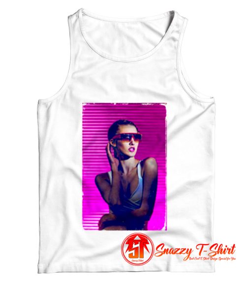 Hot Sexy Girl Female Synthwave Vapor Wave 80s Tank Top