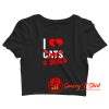 I Love Dogs Crop Top Shirt