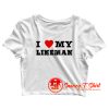 I Love My Lineman Crop Top Shirt