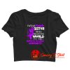 I Wear Purple For My Sister Domestic Violence Crop Top Shirt