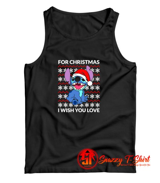 I Wish You Love Lilo and Stitch Christmas Tank Top