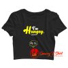 Im Hungry Pregnancy Maternity Quotes Sayings Crop Top Shirt