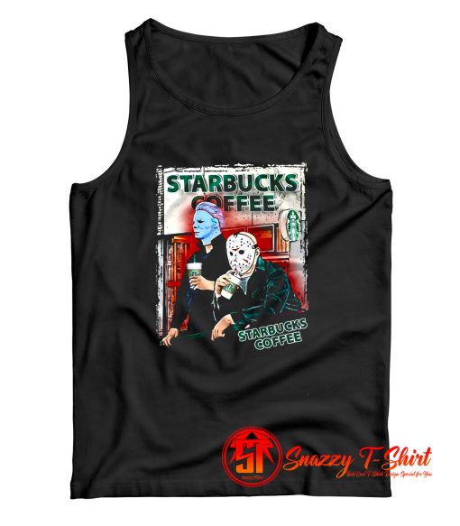 Jason Voorhees and Michael Myers drink Starbucks Tank Top