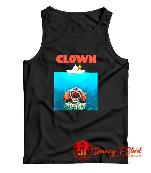 Jaws Poster Parody Stephen King Pennywise Clown Tank Top