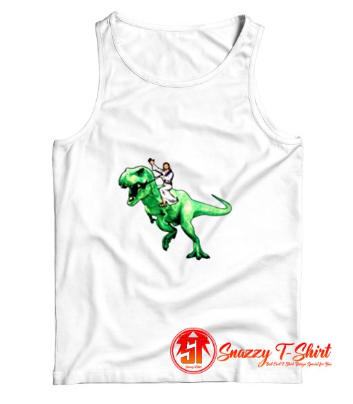 Jesus riding a dinosaur Tank Top