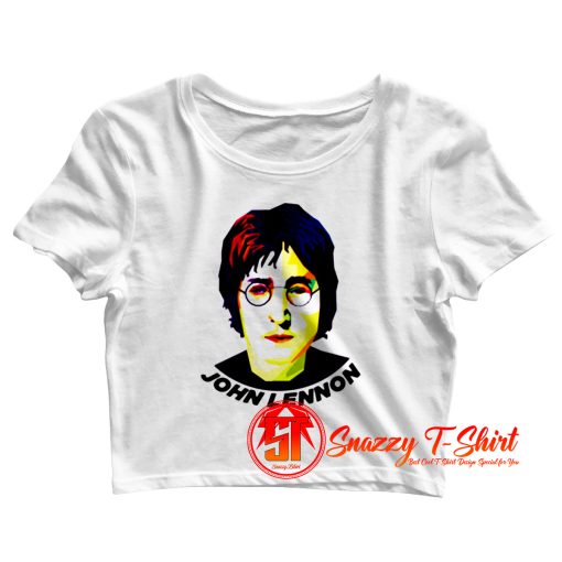 John Lennon Beatles art Crop Top Shirt