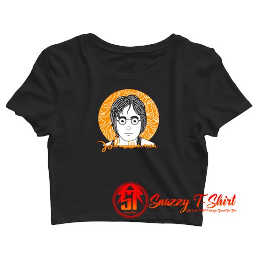 John Lennon Cartoon Crop Top Shirt