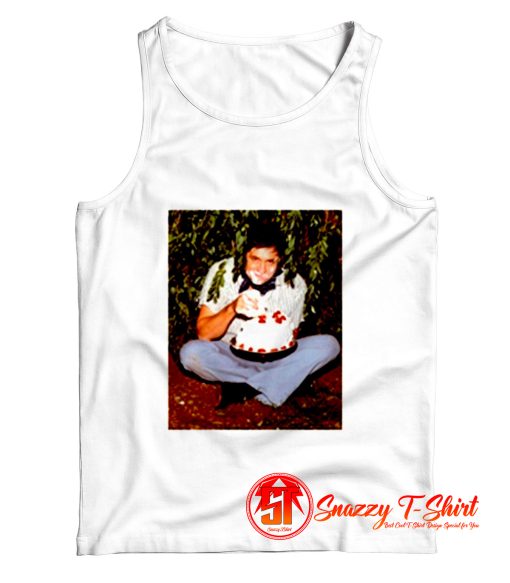 Johnny Cash Eating A Cake Under A Tree Tank Top