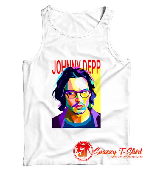 Johnny Depp colorful pop art portrait Tank Top