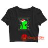 Jurassic Christmas Green Dino Crop Top Shirt