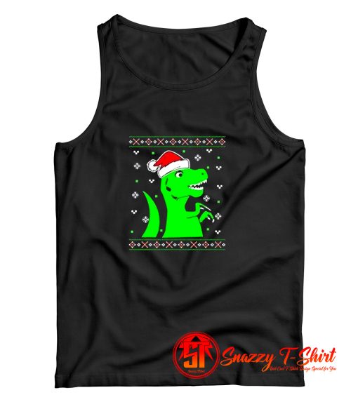 Jurassic Christmas Green Dino Tank Top