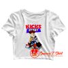 Kicks Story Funny Catoon Parody Crop Top Shirt