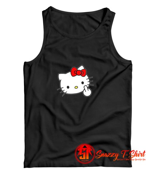 Kitty Middle Finger Funny Tank Top