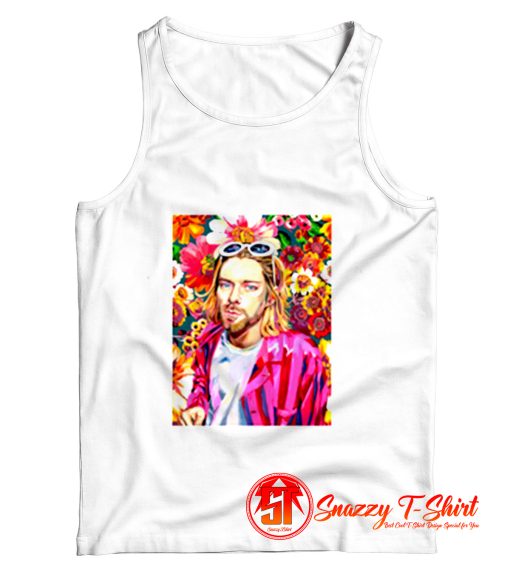 Kurt Cobain Nirvana Flowers Poster Tank Top