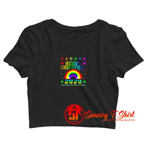 LGBT Pride Merry Christmas Crop Top Shirt