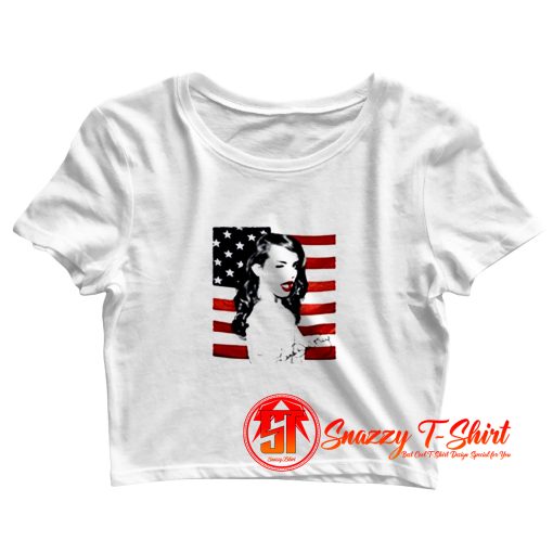 Lana Del Rey American Flag Crop Top Shirt