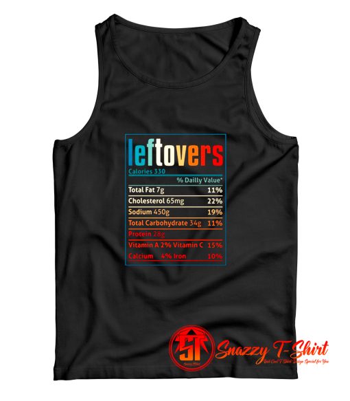 Leftovers Nutrition Facts Tank Top