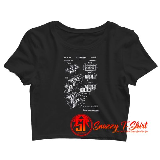 Lego Brick Patent Crop Top Shirt