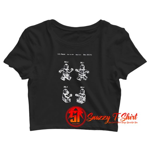 Lego Man Patent Crop Top Shirt