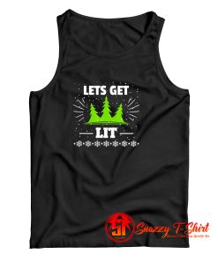 Lets Get Lit Funny Christmas Tree Tank Top