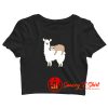 Llama And Sloth Hugging Cuddly Besties Crop Top Shirt