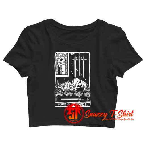 Lucky as Four of Swords Crop Top Shirt