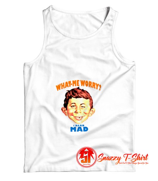 MAD MAG Alfred E Numan What Me Worry Tank Top