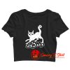 Magic Cat On Skulls Crop Top Shirt