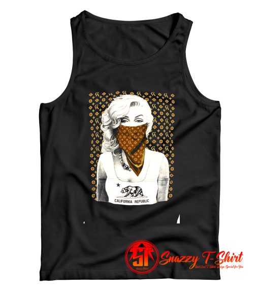 Marilyn Monroe with CA Bandana Brown Tank Top