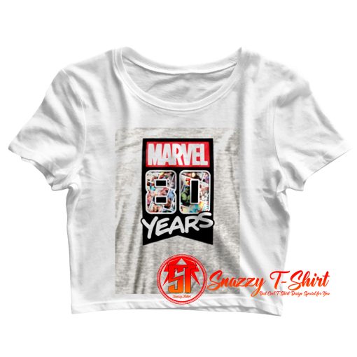 Marvel Comics 80 Years Crop Top Shirt