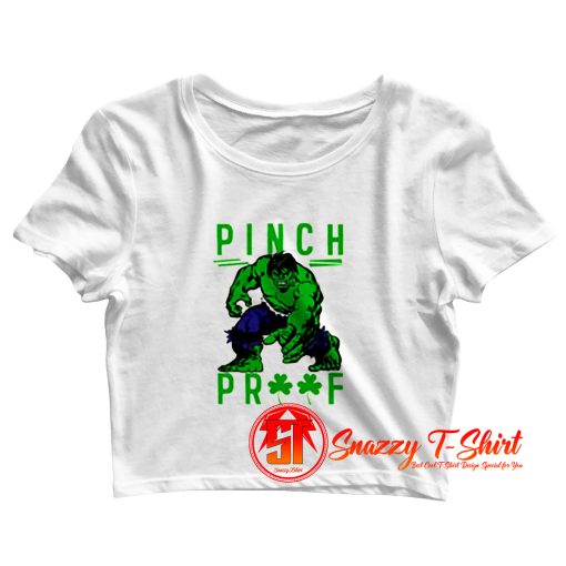 Marvel The Hulk Green Pinch Crop Top Shirt